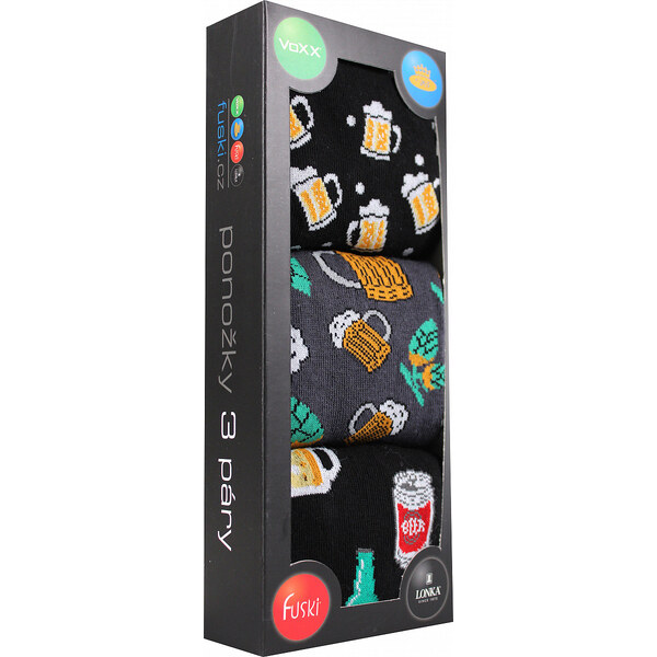 3PACK veselé ponožky Lonka viacfarebné (Debox mix E) 65545542