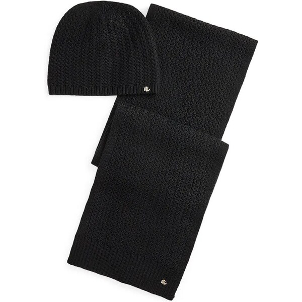 Čiapka a šál s prímesou vlny Lauren Ralph Lauren 65581876