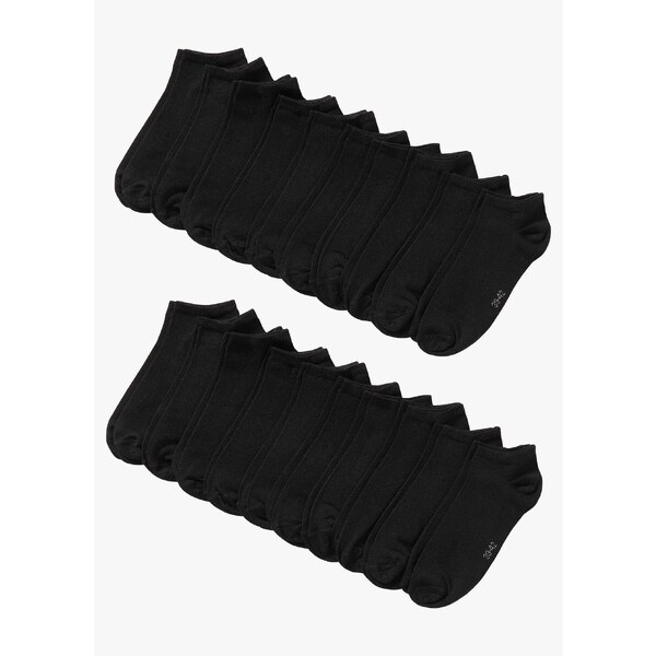 bonprix Ponožky do tenisiek (20 ks) s bio bavlnou, farba čierna 48373682
