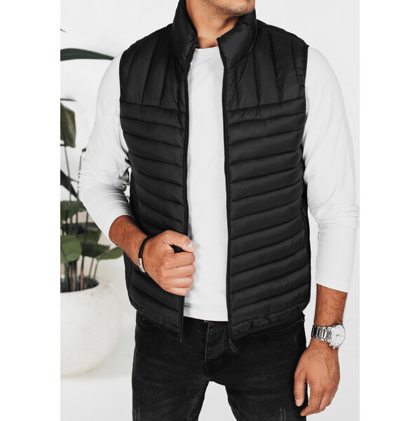 BASIC Čierna pánska prešívaná vesta TX5084 65558198