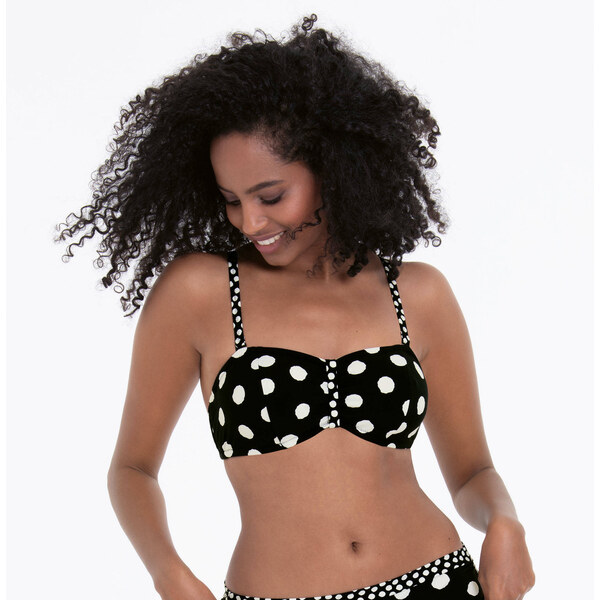 Štýl Ella Top Horný diel plaviek 8750-1 Black and White - RosaFaia 65552455