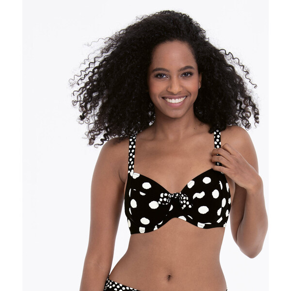 Vrchný diel plaviek Style Leandra 8810-1 Black and White - RosaFaia 65552497