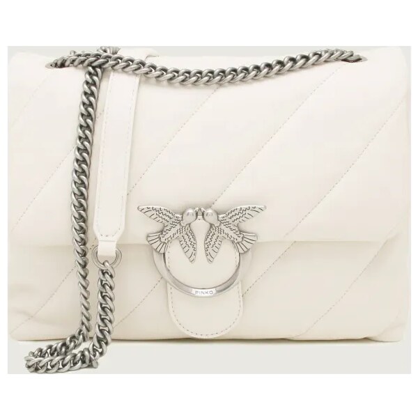 Pinko Kožená kabelka na rameno LOVE PUFF BIG 37410620