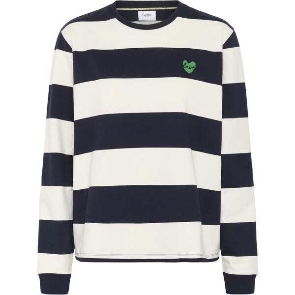 SAINT TROPEZ Mikina MajsaSZ tmavomodrá / limetová / biela ako vlna 65884328