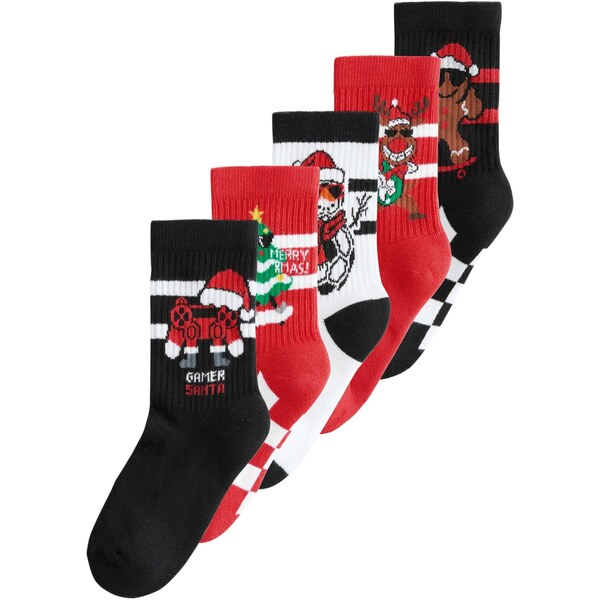 Next Ponožky zelená / červená / čierna / biela 65891798