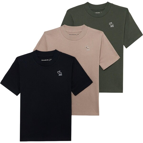 Abercrombie & Fitch Tričko béžová / zelená / čierna 65893611