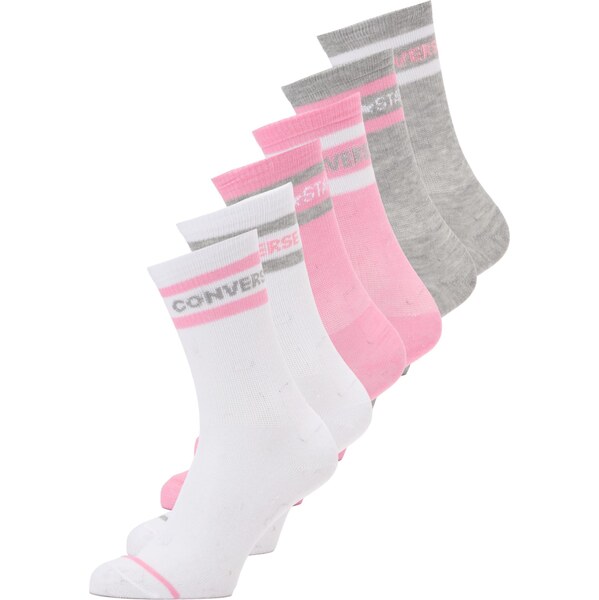 CONVERSE Ponožky WORDMARK sivá / ružová / biela 65560113
