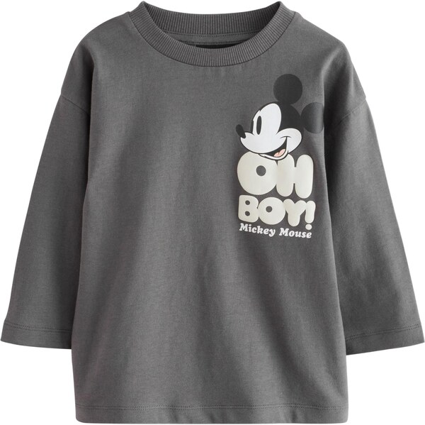 Next Tričko Mickey Mouse sivá / čierna / šedobiela 65882561