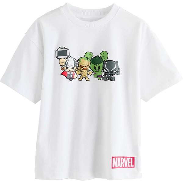 Next Tričko Marvel Avengers hnedá / trávovo zelená / orgovánová / 65886884