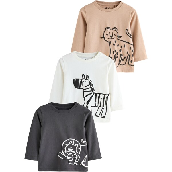 Next Tričko béžová / čierna / biela 65966848