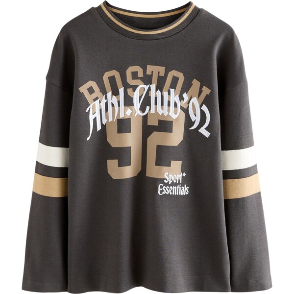 Next Tričko béžová / tmavosivá / biela 65891727