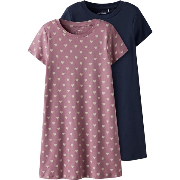 TWO SOON Šaty béžová / námornícka modrá / ružová 65652263