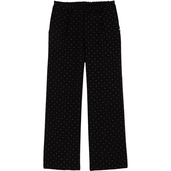 WE Fashion Nohavice čierna / biela 65887096