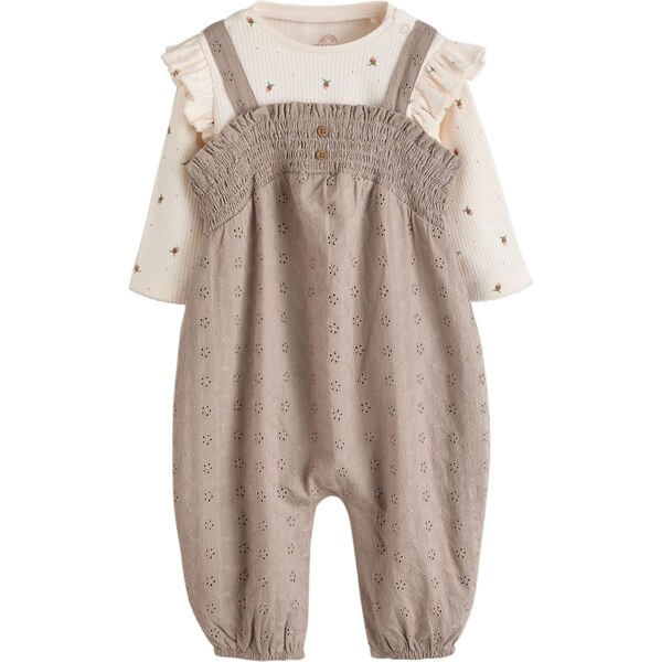 Next Set krémová / svetlohnedá / zelená / koralová 65889943