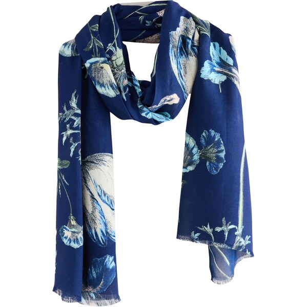 Next Šál Kew béžová / námornícka modrá / vodová 65695939