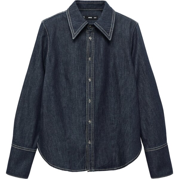 MANGO Blúzka MIRABEL tmavomodrá 65894956