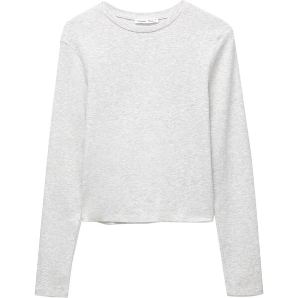 Pull&Bear Tričko sivá melírovaná 66707320