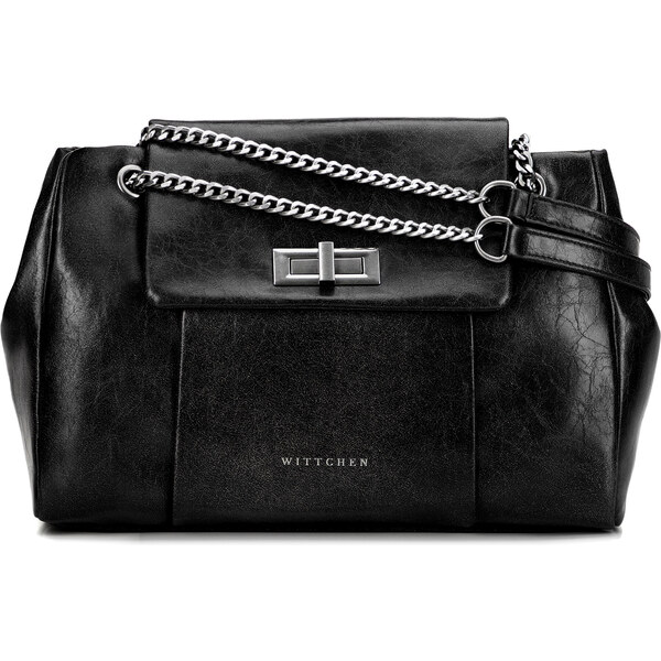 Wittchen Dámska kabelka cez rameno z ekokože s ozdobnou klopou – 66067161