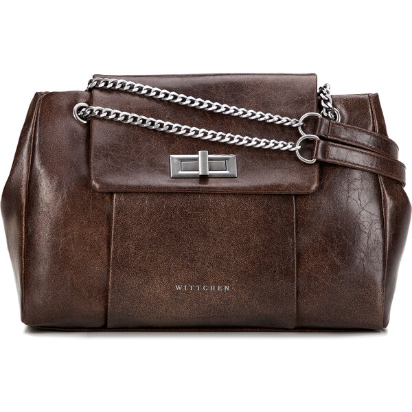 Wittchen Dámska listová kabelka s klopou a retiazkovým popruhom – 66067162