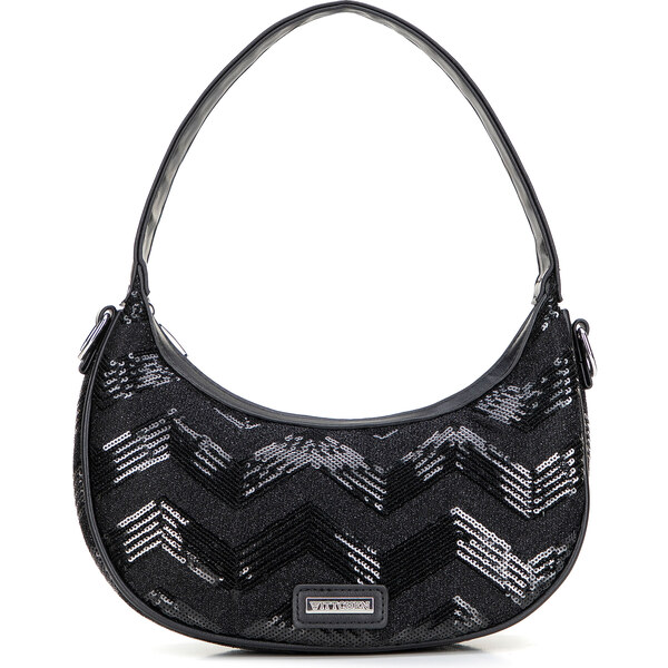 Wittchen Dámska polkruhová kabelka s flitrami z ekokože – lesk, štýl a 66067165