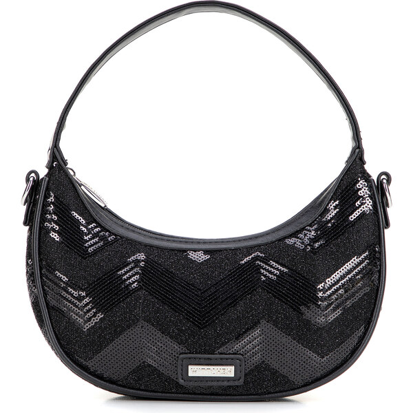 Wittchen Dámska polkruhová kabelka s flitrami z ekokože – štýlový 66067164