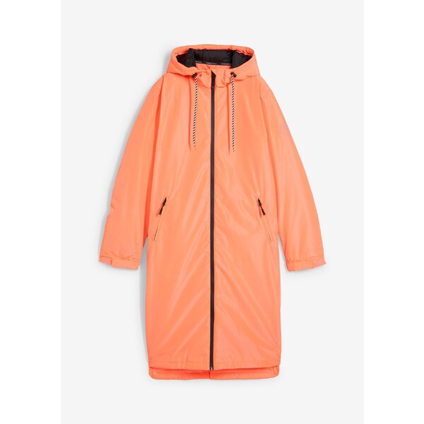 bonprix Vatovaný pršiplášť v midi dĺžke, nepremokavý, farba oranžová 65409087