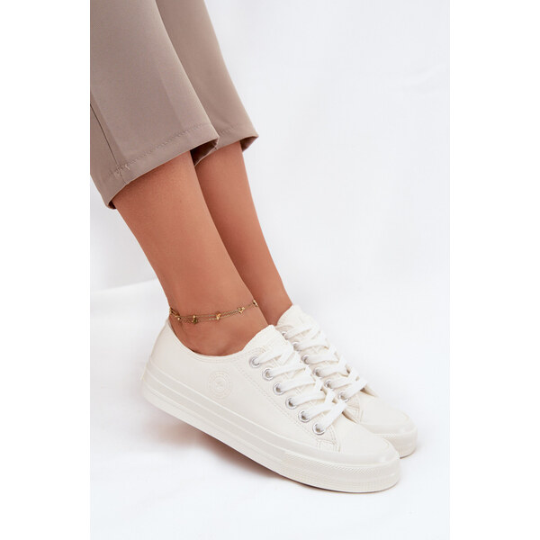 Big Star Shoes Dámske zateplené nízke tenisky Big Star - biele 65574299