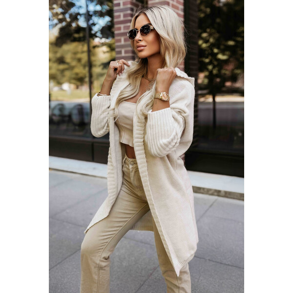 numoco basic 629-1 Pohodlný oversize sveter s kapucňou a štýlovou 65574495