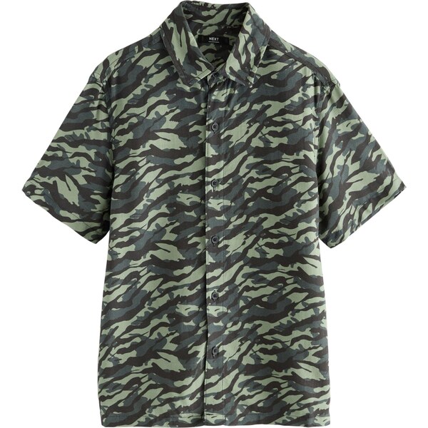 Next Košeľa kaki / svetlozelená / tmavozelená 65853170