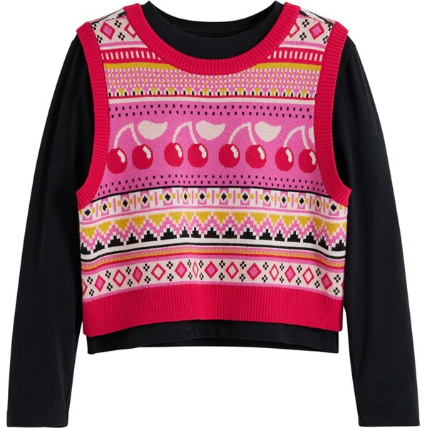 Desigual Tričko zmiešané farby / čierna 65883380