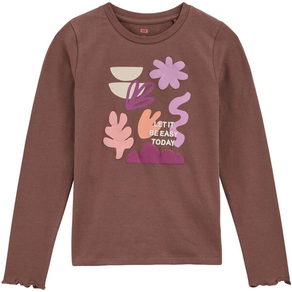 WE Fashion Tričko hnedá / fialová / svetlooranžová / ružová 65657982