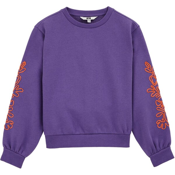 WE Fashion Mikina fialová / tmavooranžová 65659823