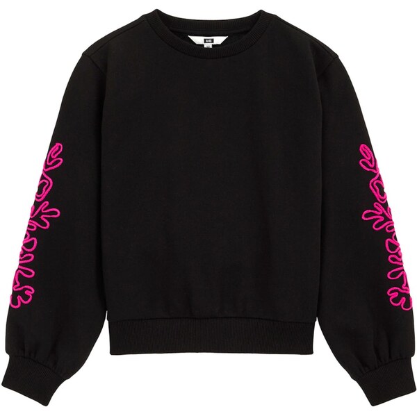 WE Fashion Mikina ružová / čierna 65659826