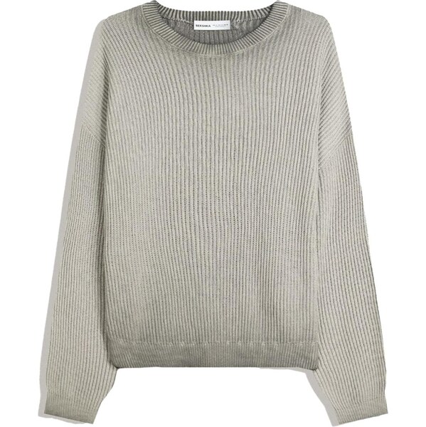 Bershka Sveter svetlosivá 65888776