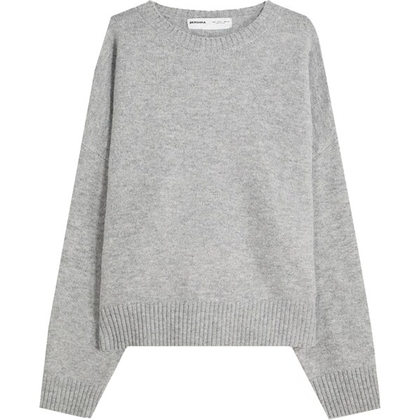 Bershka Sveter svetlosivá 66018132