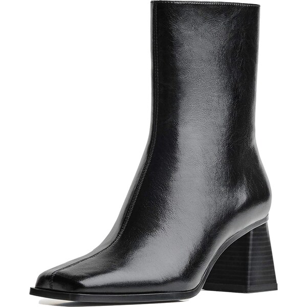 Bershka Členkové čižmy čierna 65894314