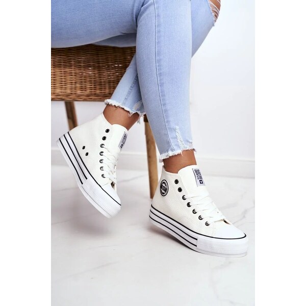 Big Star Shoes Dámske členkové tenisky Big Star - White 49786142