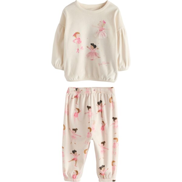 Next Pyžamo tmavohnedá / ružová / biela 65892230