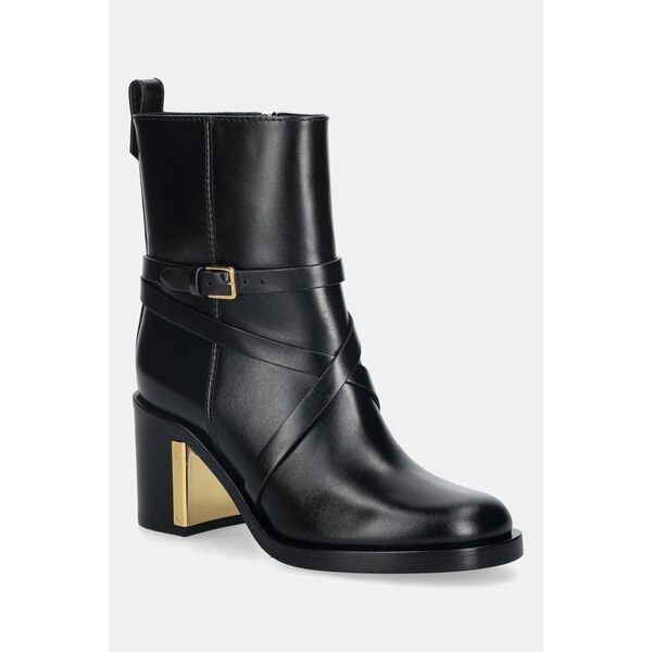 Kožené členkové topánky Elisabetta Franchi 65593873