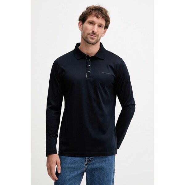 Bavlnené tričko s dlhým rukávom Karl Lagerfeld 65019311