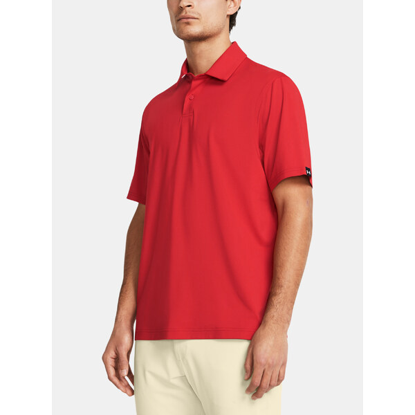 Mens Under Armour UA T2G Polo LB-RED T-Shirt - Mens 65611477