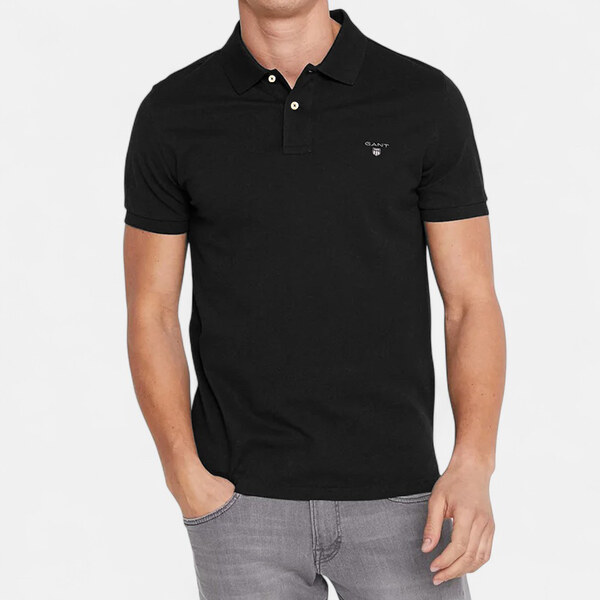 Pánské černé polo triko Gant 56430 65588755