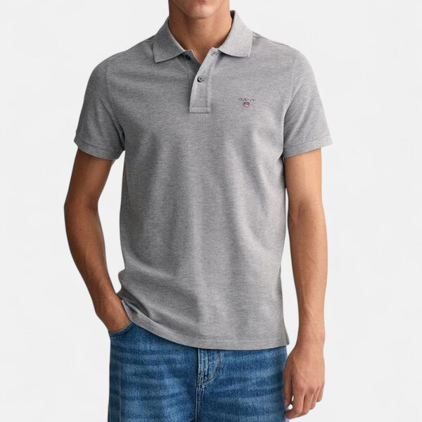 Pánské šedé polo triko Gant 56431 65588756