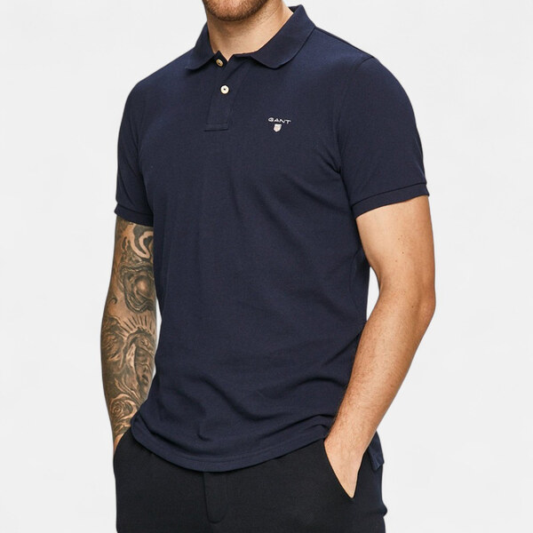 Pánské modré polo triko Gant 56432 65588757