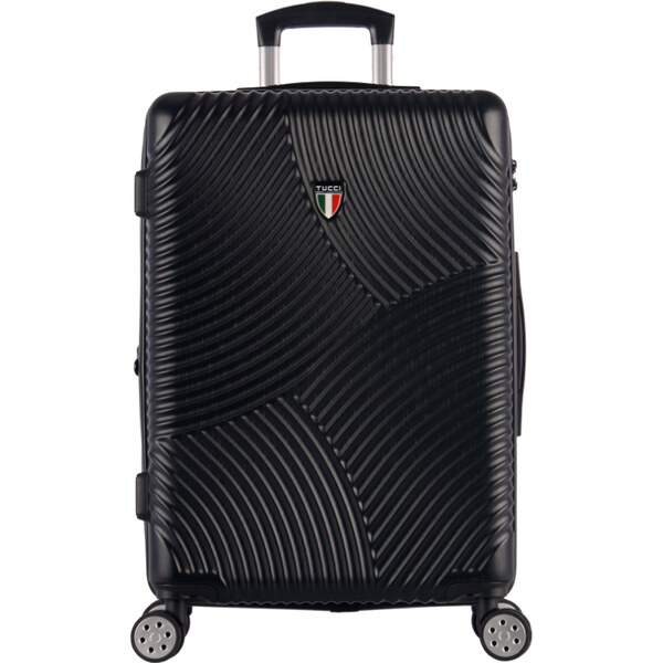 cestovný kufr TUCCI Srotolare T-0277/3-L ABS - čierna 65588971