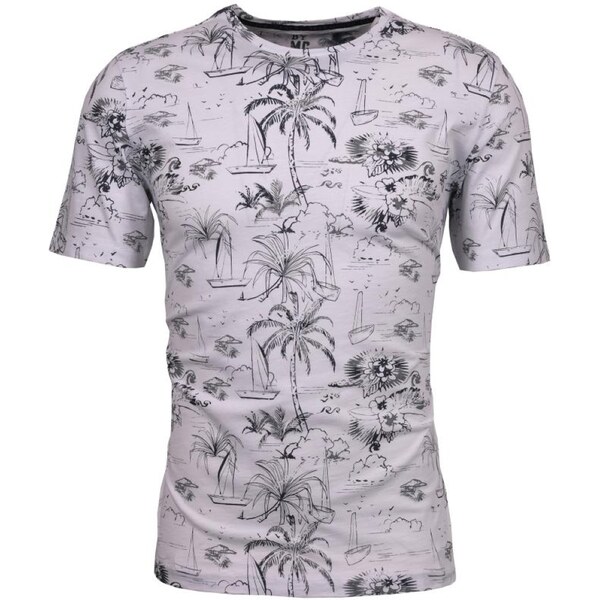 Pánske bavlnené vzorované tričko MONTE CARLO 65589925