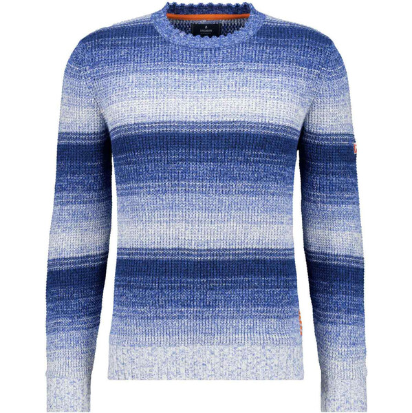 Pánsky modrý bavlnený pruhovaný pulóver RAGMAN 65589927
