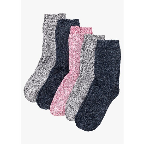 bonprix Thermo ponožky froté (5 ks), bio bavlna, farba modrá 44790478