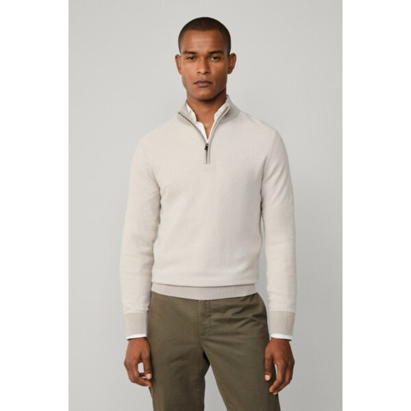 SVETER HACKETT LONDON HONEYCOMB STITCH HZIP 65592959