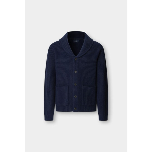 SVETER HACKETT LONDON RIB SHAWL CARDI 65592973